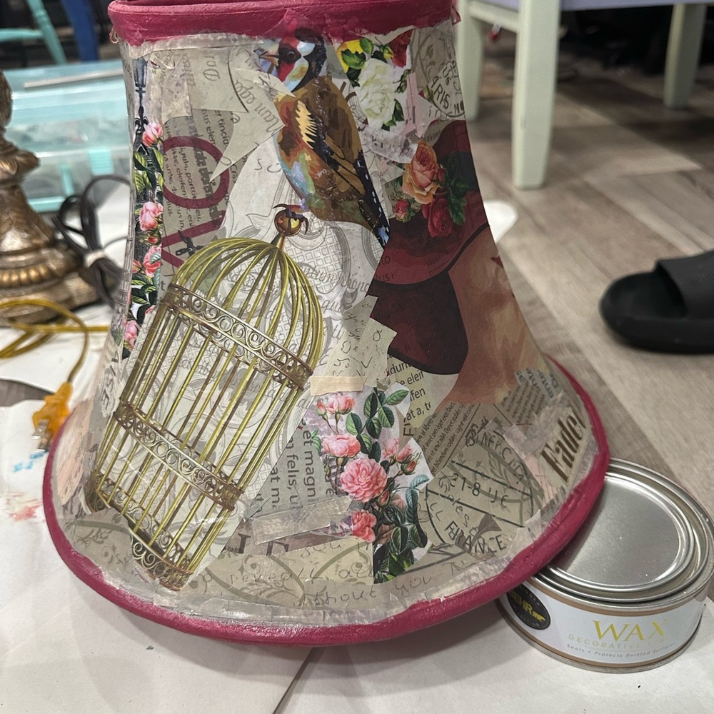 Upcycled Vintage Parisian Lampshade